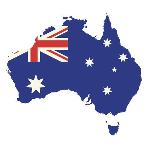 Map Of Australia With The Australian Flag On It Png And Svg Design For T Shirts