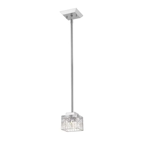 Rubicon 4 75 In 1 Light Chrome Shaded Mini Pendant Light With Clear Glass Shade With No Bulb