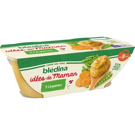 BLEDINA Blédina Idées de maman bol purée aux 3 légumes dès 8 mois