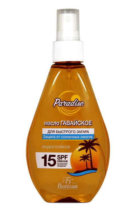 Floresan Масло для быстрого загара "Гавайское" SPF 15 160 мл - купить с ...