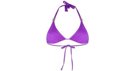 Pinko Love Birds Bikini Top In Purple Lyst