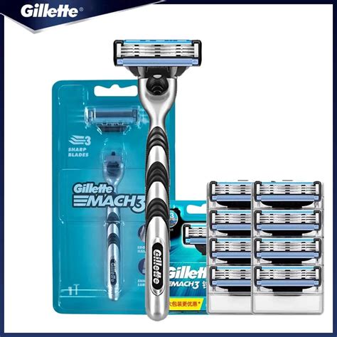 Genuine Gillette Mach 3 Manual Shaver For Men 3 Layers Blades Men S Razor Beard Shaving