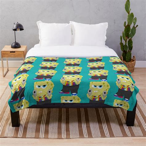 "Gangster Spongebob meme 90s Thug Cartoon Drip meme " Throw Blanket for ...