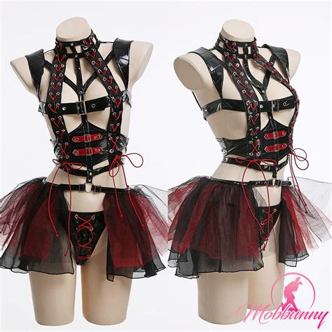 Miccostumes On Twitter Goth Punk Dress Set The Lingerie Set Is Mostly Made Of Pu Leather