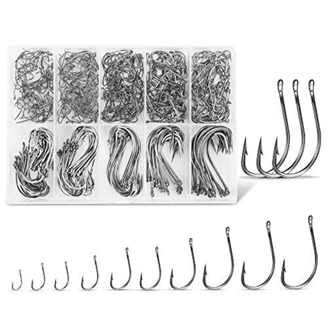 Pcs Carbon Steel Fishing Hooks Circle Hooks Assortment Saltwater