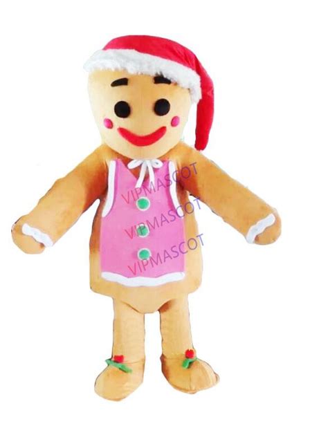 Gingerbread man Mascot Costume Character Fancy Dress Suit Cartoon Chase