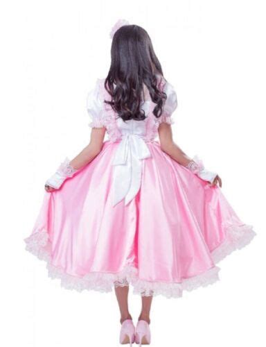 Sissy Maid Lockable Satin Dress Cosplay Costume Tailor Made Ebay