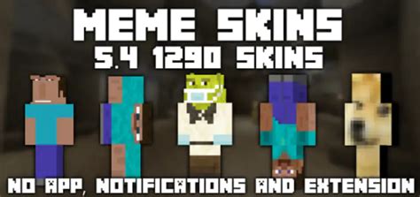 Meme Skins pack(1290 skins) - Mods for Minecraft