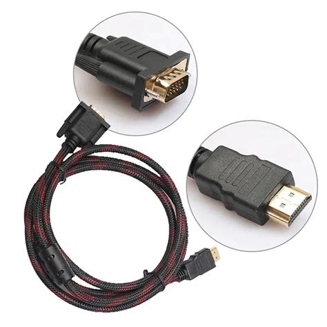 EastVita 1 5M HDMI To 15 Pin VGA Converter Adapter HDMI Cable Cord Wire