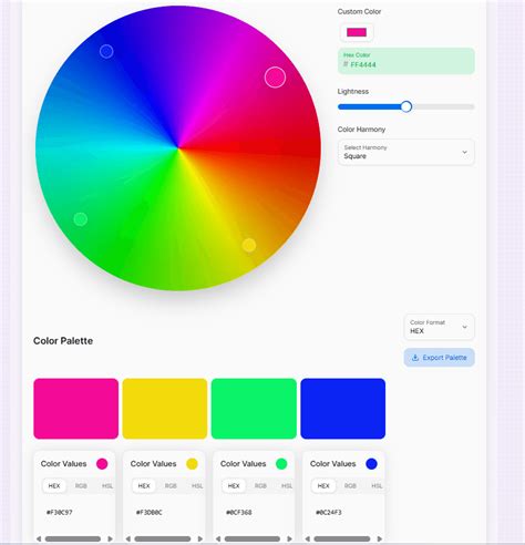 color wheel tool webtoolscenter