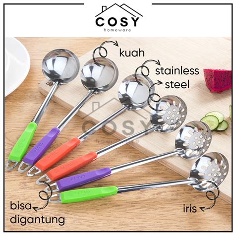 Jual Cosy Centong Sayur Sendok Sup Kuah Stainless Steel Anti Panas Anti