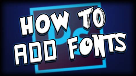 How To Add Fonts In Photoshop YouTube