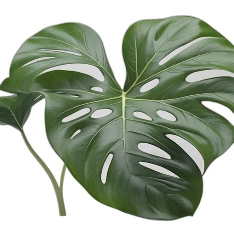 Psd De La Planta De Monstera Sobre Un Fondo Blanco Archivo Psd Premium