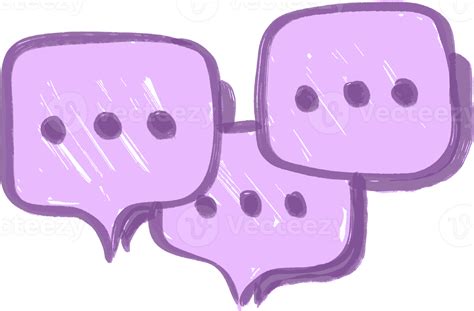 Illustration Speech Bubbles Hand Drawn 22876428 Png