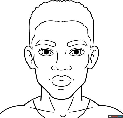 Black Man's Face Coloring Page | Easy Drawing Guides