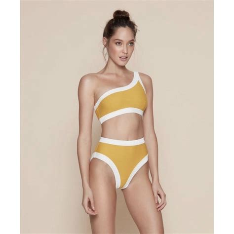 Jual Savana Beachwear JUNE Bikini Set Wanita Bata Kuning High Waist