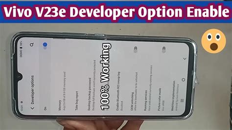 Vivo V23e Developer Option Enable YouTube