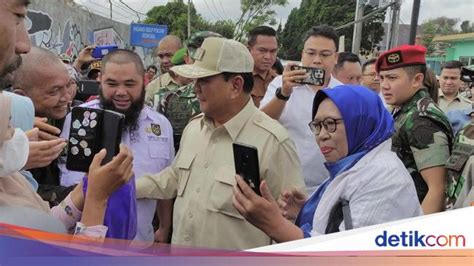 Prabowo Diteriaki Emak Emak Presiden Saat Kunjungi Koramil Lembang