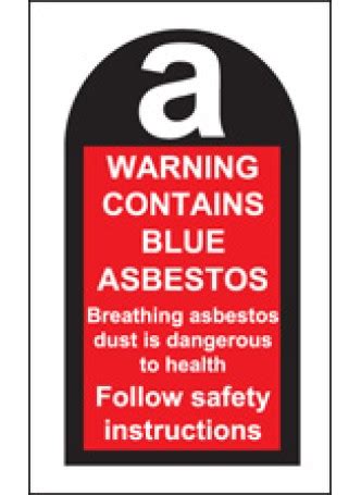 Roll Of Contains Blue Asbestos Labels X Mm