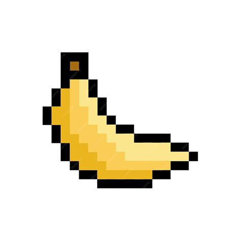 Premium Vector | Colored banana. 8 bits, pixel vector banana on white ...