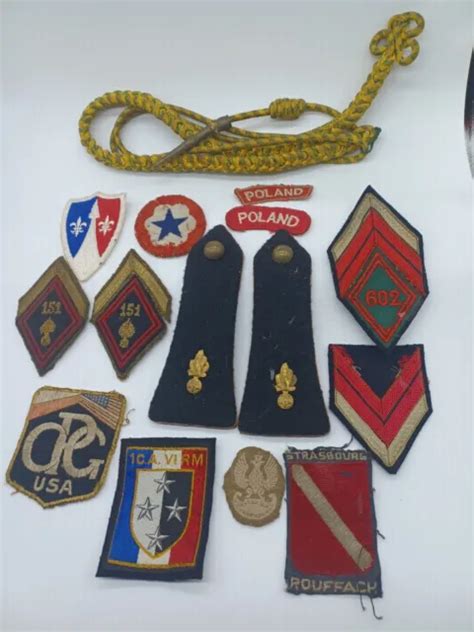 Lot De Insignes Ecusson En Tissus Militaire Eur Picclick Fr