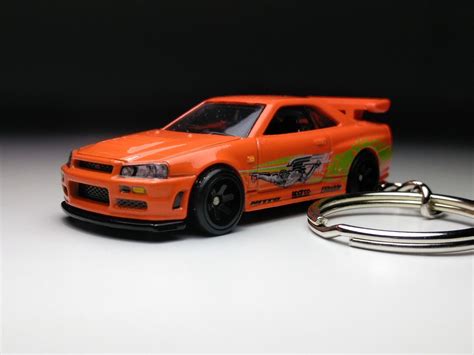 Nissan Skyline R34 Hot Wheels Keychain Etsy Nissan Skyline Hot Wheels Keychain Hot Wheels