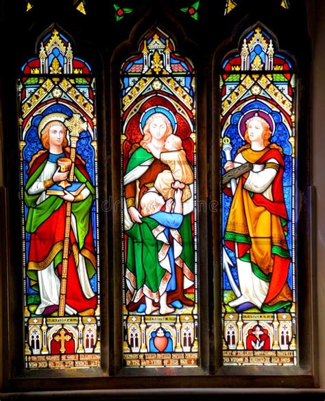 Stained Glass Window In Christ Church Cathedral Editorial Photography