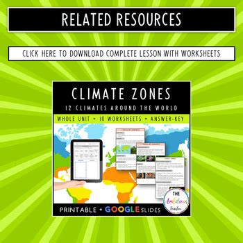 Climate and Climate zones Worksheets | Printable & Digital distance ...