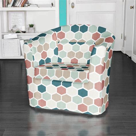 Ikea Tullsta Chair Cover Honeycomb Teal Blush Pink Chair Cover Ikea