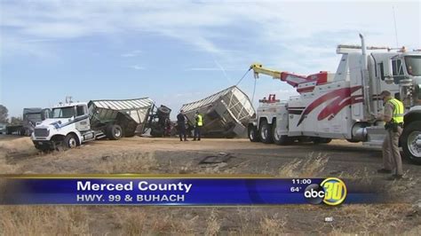 Raw Video Big Rig Crash In Merced County Abc30 Fresno