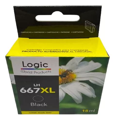 Cartucho Tinta Alternativa Logic 667xl Bk 18ml Cuotas sin interés