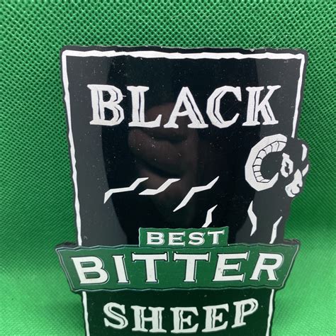 Vintage Black Sheep Best Bitter Sign Pump Clip Font Badge Pub