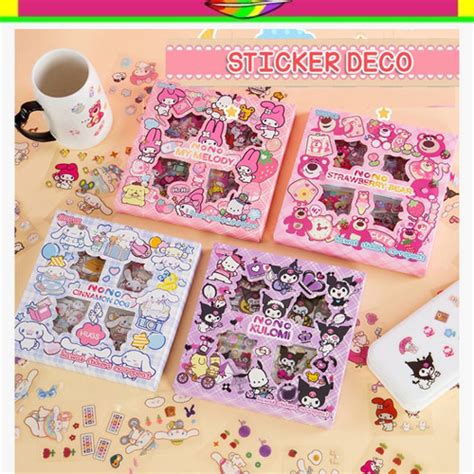 Jual Stiker Isi Pet Kartun Kuromi Cinnamoroll My Melody Pompompur