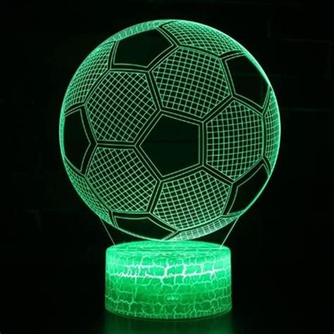 Veilleuse Football Enfants Football 3d Led Lampe Optique Illusion