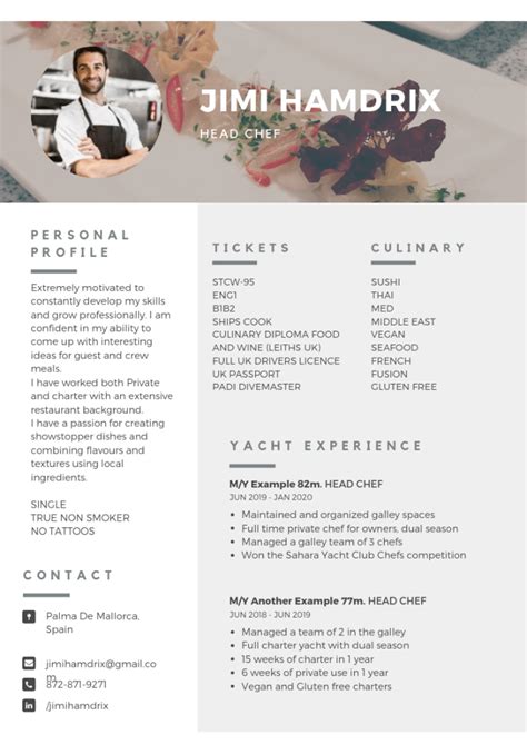 Writing A Killer Yacht Chef Cv Is Easy • The Superyacht Chef