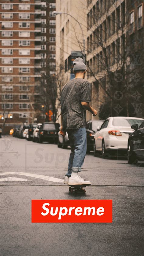 Download Superior Person On Skateboard Supreme Logo Wallpaper ...