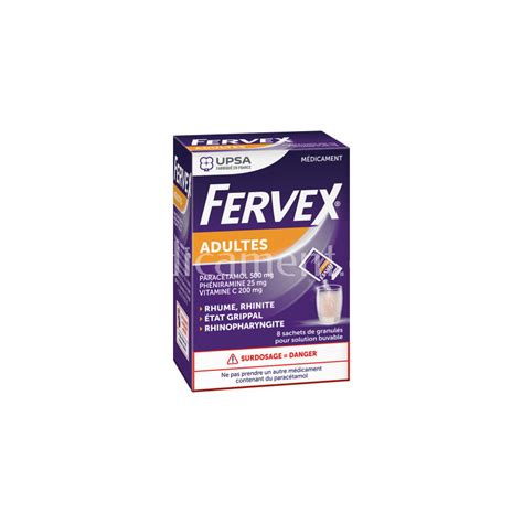 Fervex Adultes Etat Grippal 8 Sachets