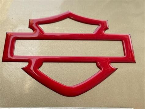 Harley Davidson Emblems 3 Pcs Red Custom Cvo Fuel Gas Tank Emblems Badge Ebay