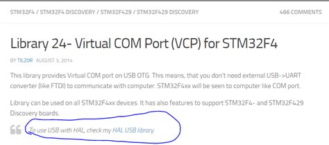 Library Virtual Port Vcp For Stm F Stm F Discovery