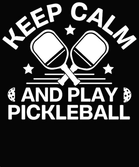 Premium Vector Keep Calm And Play Pickleball Tshirt Design Vector