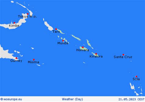 Overview Solomon Islands Forecast Maps Weather Forecast