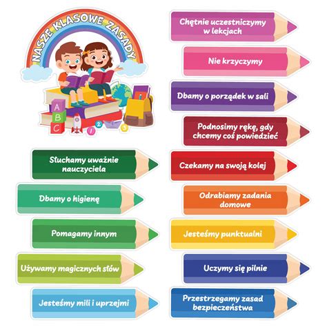 Dekoracja Klasowa Na Drzwi Gazetk Nasze Klasowe Zasady Kodeks