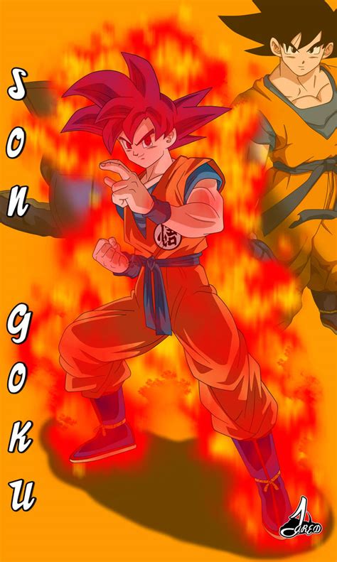 Poster Goku Ssjgod2 By Jaredsongohan On Deviantart