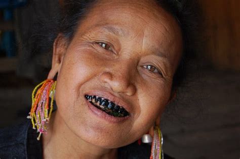 Traditional Japanese Women Black Teeth