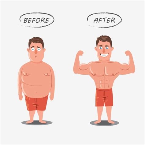 Weight Loss Fat Slim Before And After Concept Human Clipart Fat Slim