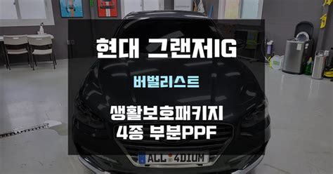 현대 그랜저ig 생활보호패키지 Ppf 4종 부분ppf 올포디움 랩핑 Ppf 숨고 숨은고수