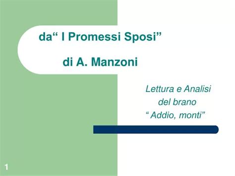 PPT Da I Promessi Sposi Di A Manzoni PowerPoint Presentation Free