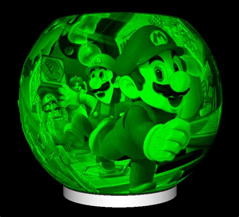 Archivo 3D ESFERA LUZ NOCTURNA SUPER MARIO LITHOPHANEObjeto Imprimible