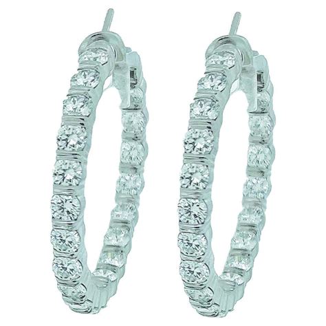 Harry Winston Diamond Hoop Earrings At 1stdibs