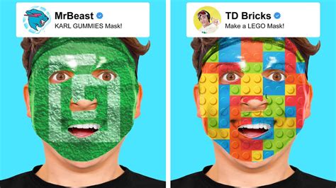 I Made Custom Face Masks For Youtubers Youtube